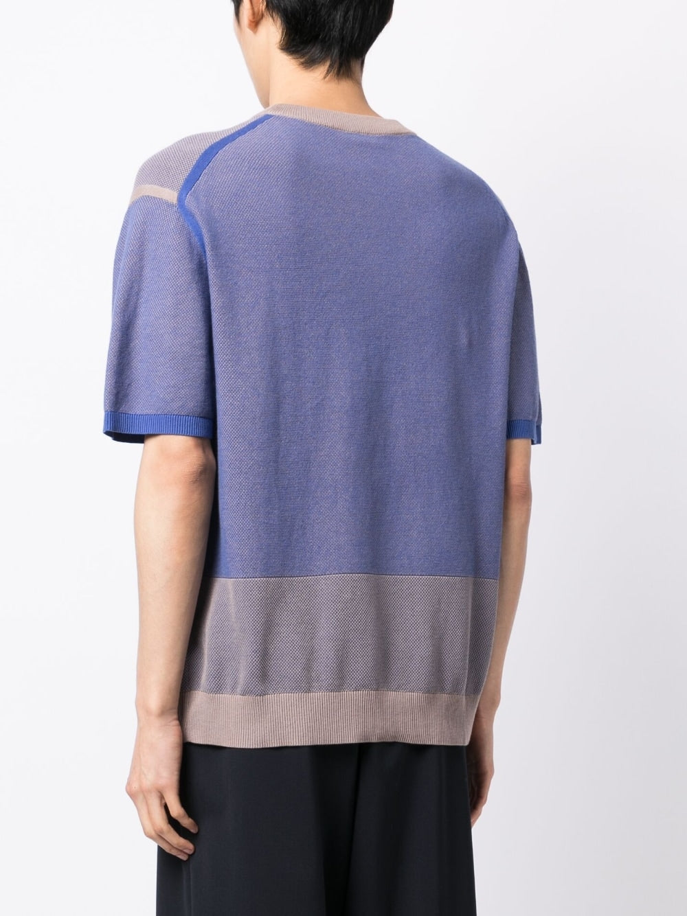 Shop Paul Smith Knitted Panelled Cotton T-shirt