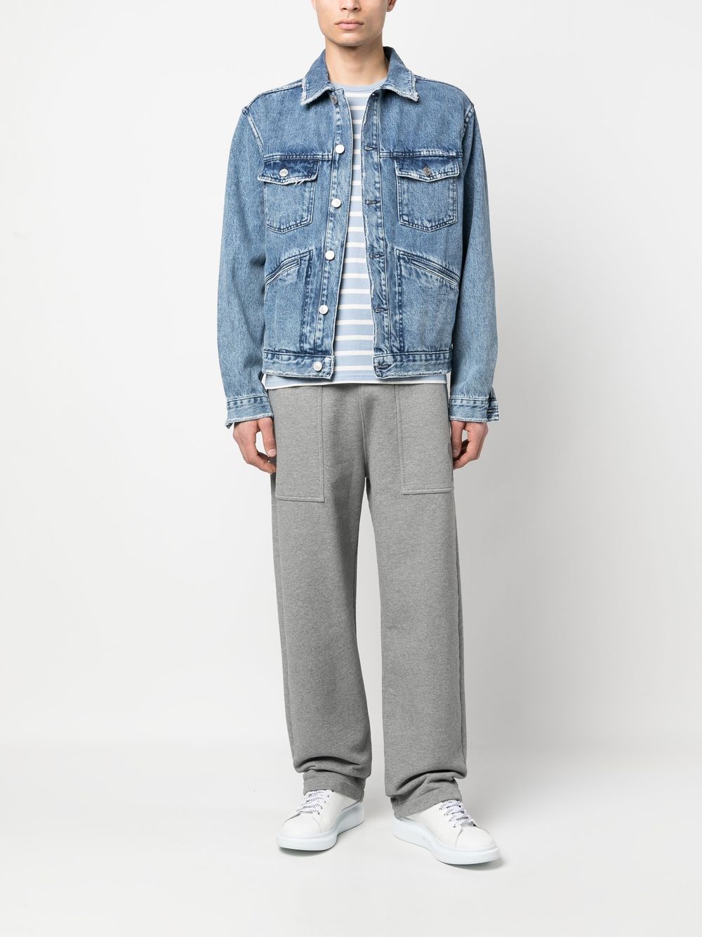 Shop Isabel Marant Jango Logo Denim Jacket