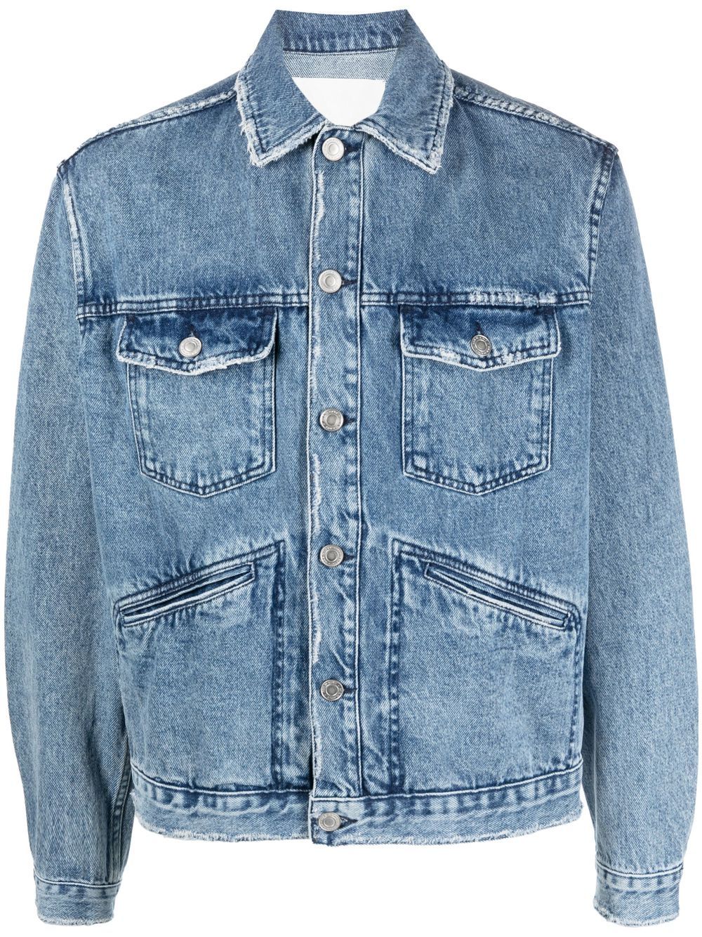 Shop Isabel Marant Jango Logo Denim Jacket