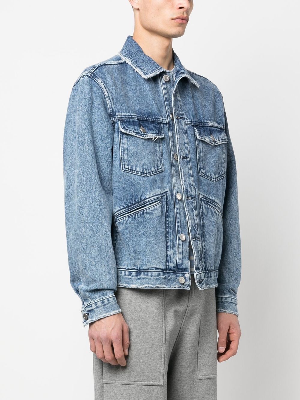 Shop Isabel Marant Jango Logo Denim Jacket