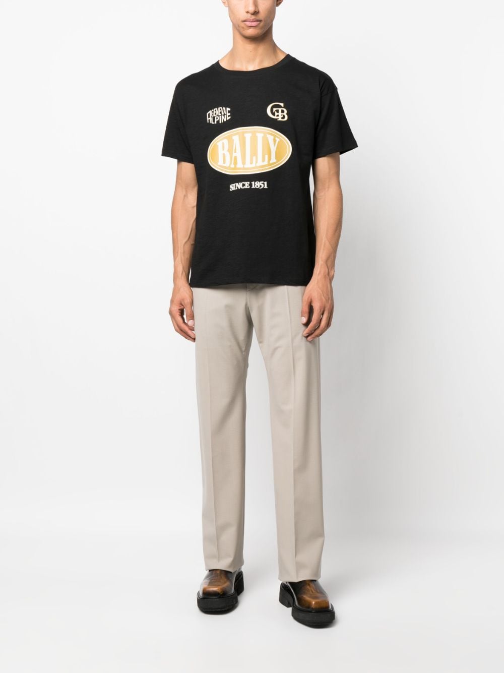 Shop Bally Logo-print Cotton T-shirt