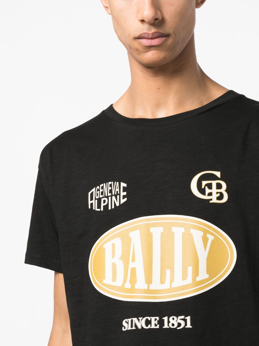 Shop Bally Logo-print Cotton T-shirt