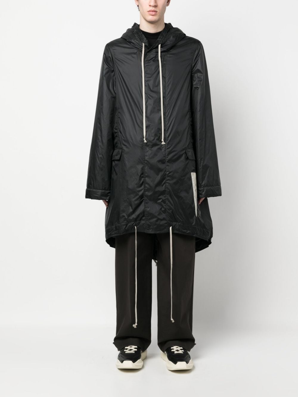 Shop Rick Owens Drkshdw Fishtail Hooded Raincoat