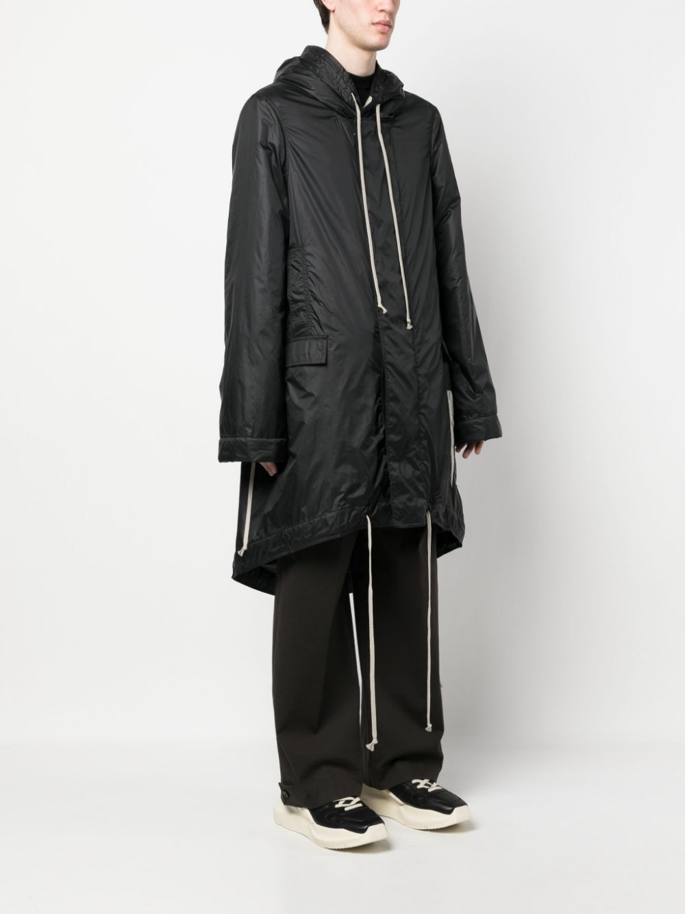 Shop Rick Owens Drkshdw Fishtail Hooded Raincoat