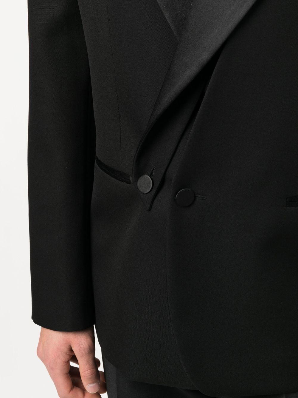 Shop Alexander Mcqueen Double-breasted Silk Blazer