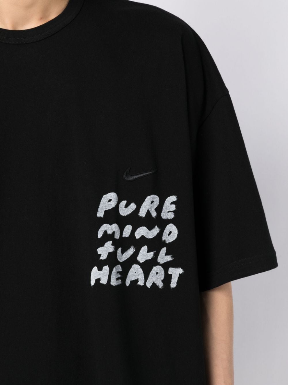 Shop Black Comme Des Garçons Graphic-print Cotton T-shirt