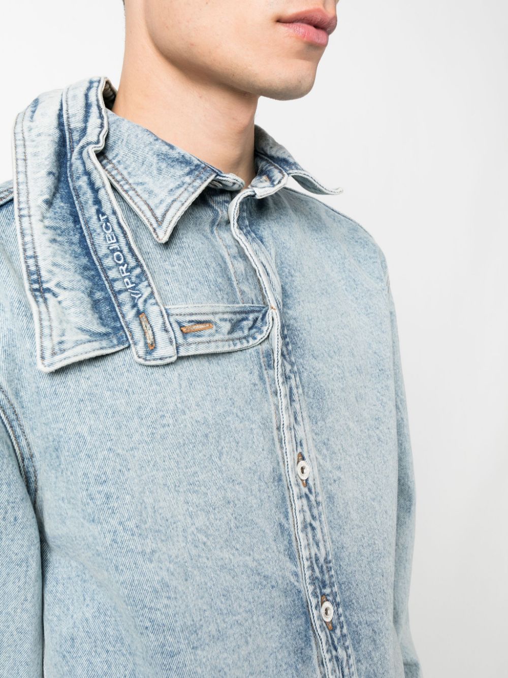 Shop Y/project Double-collar Denim Shirt