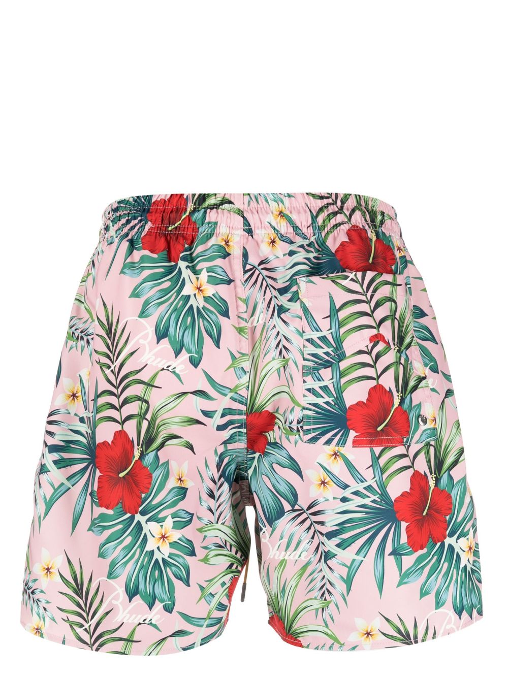 Shop Rhude Hawaian Swim Trunk