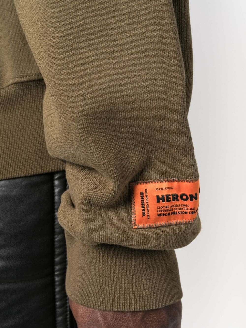Shop Heron Preston Logo-patch Bird-print Cotton Sweatshirt