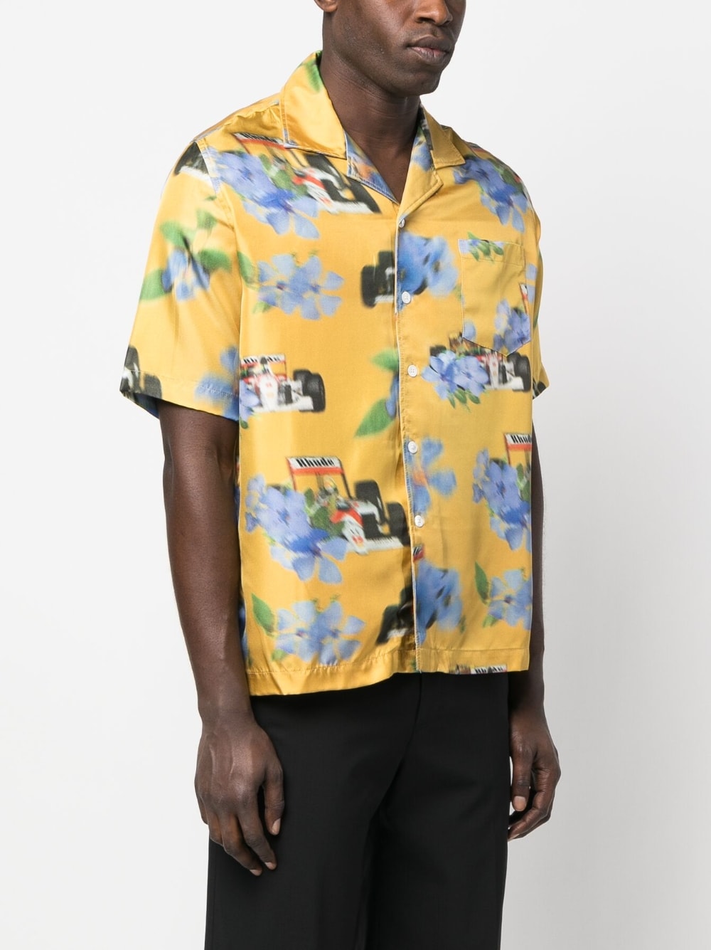 Shop Rhude Floral-print Silk Shirt