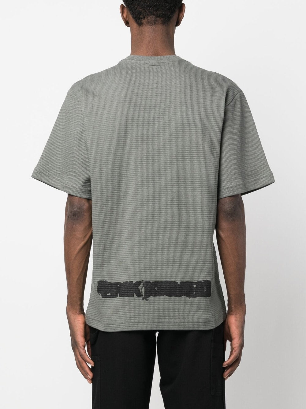 Shop Gr10k Grid-print Cotton T-shirt