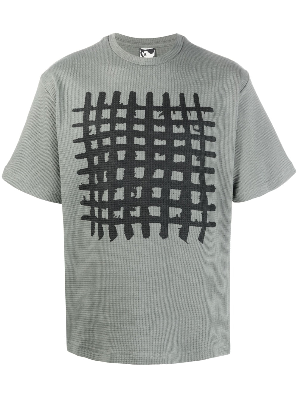 Shop Gr10k Grid-print Cotton T-shirt