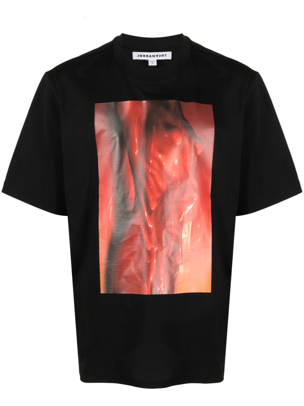 Shop Jordanluca Graphic-print Crew-neck Cotton T-shirt