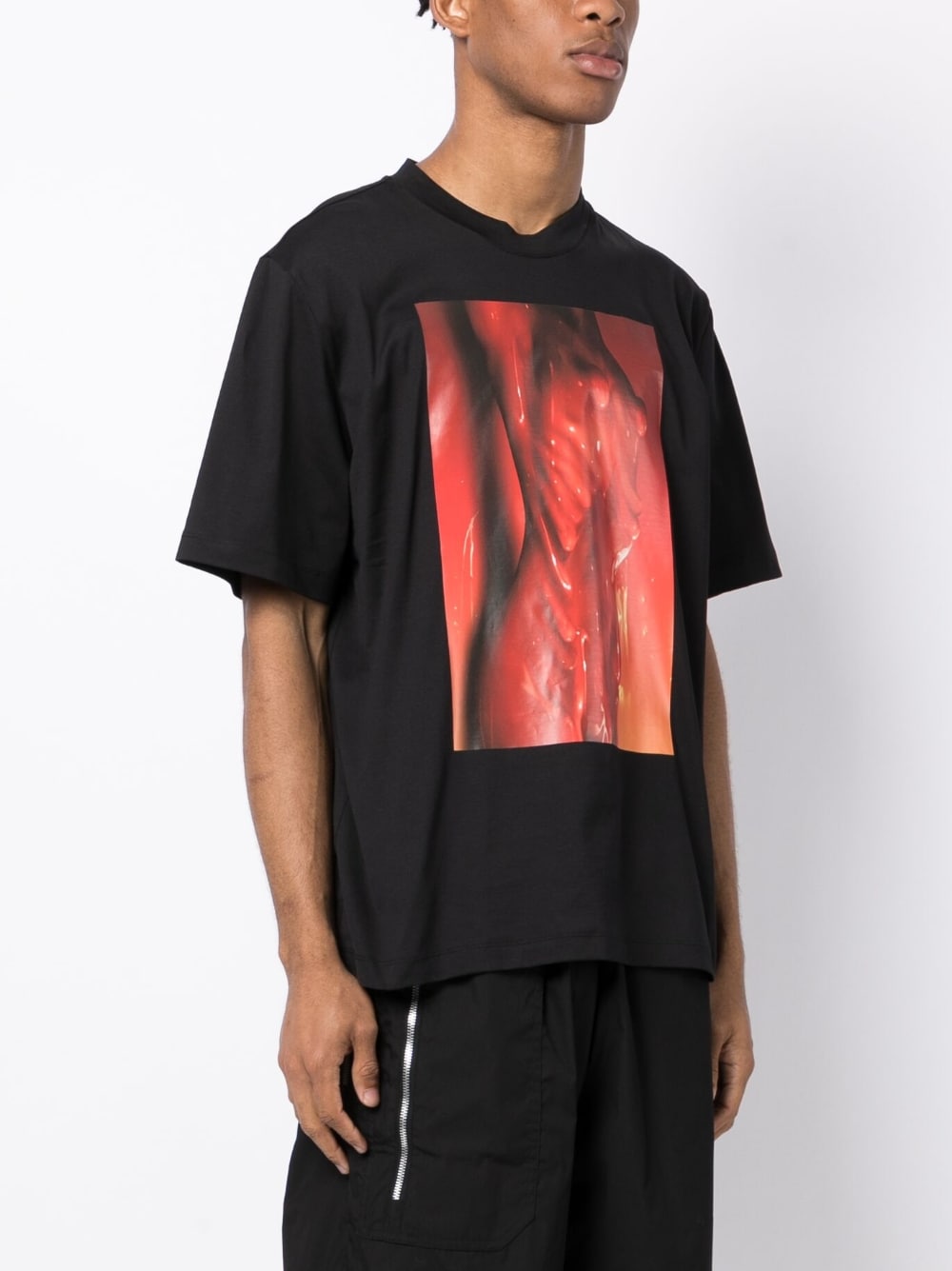 Shop Jordanluca Graphic-print Crew-neck Cotton T-shirt