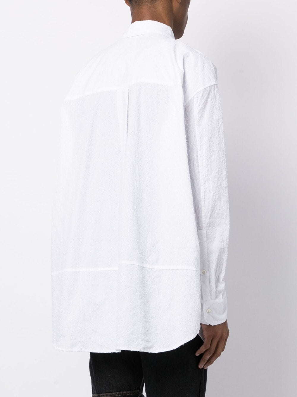 Shop Jordanluca Distressed-finished Poplin Shirt