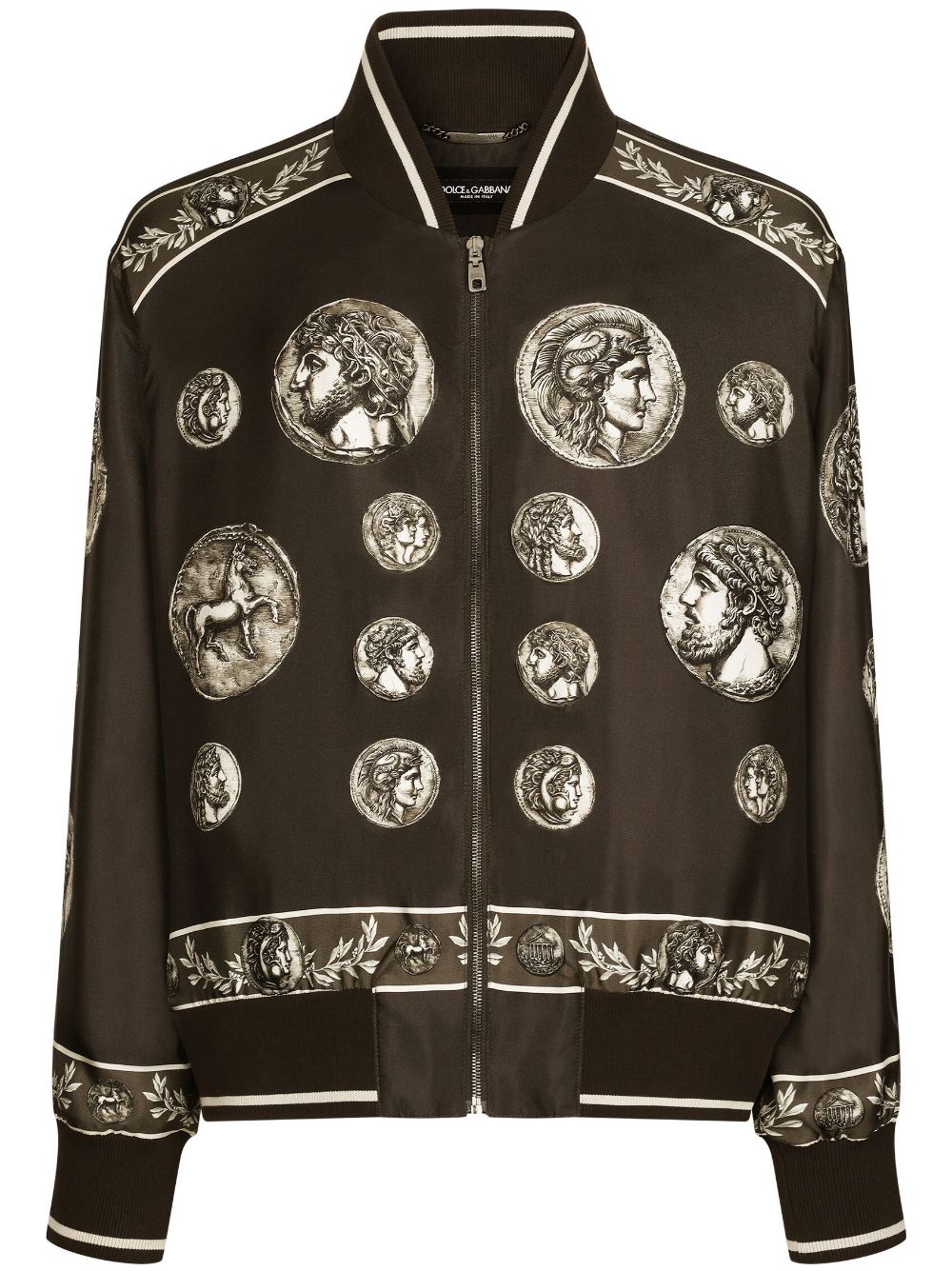 Shop Dolce & Gabbana Graphic-print Long-sleeved Jacket
