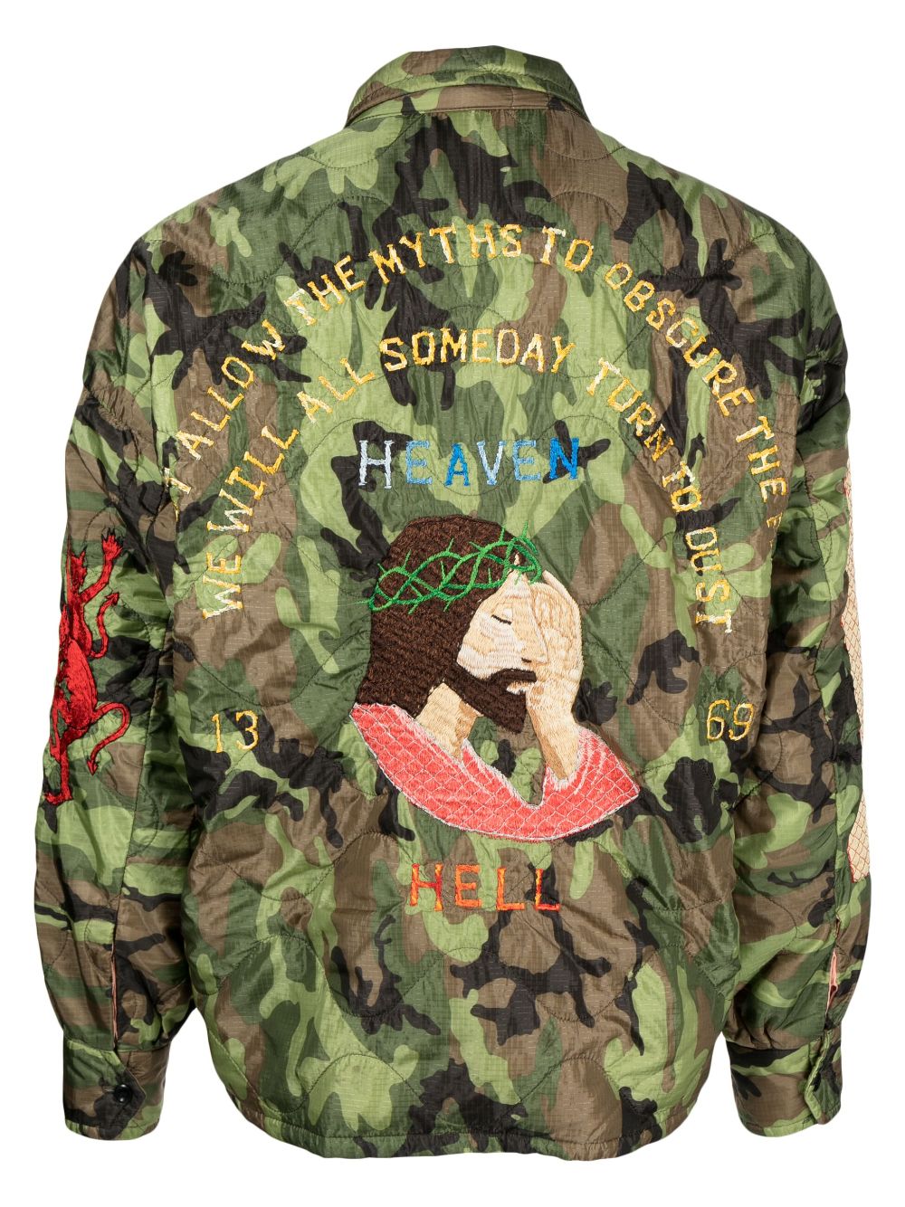 Shop Saint Mxxxxxx Embroidered Camouflage-print Jacket