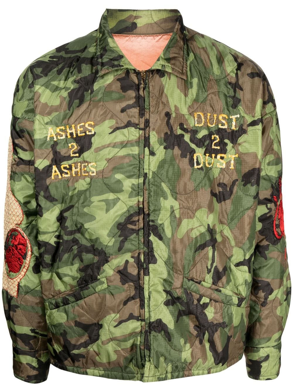 Shop Saint Mxxxxxx Embroidered Camouflage-print Jacket