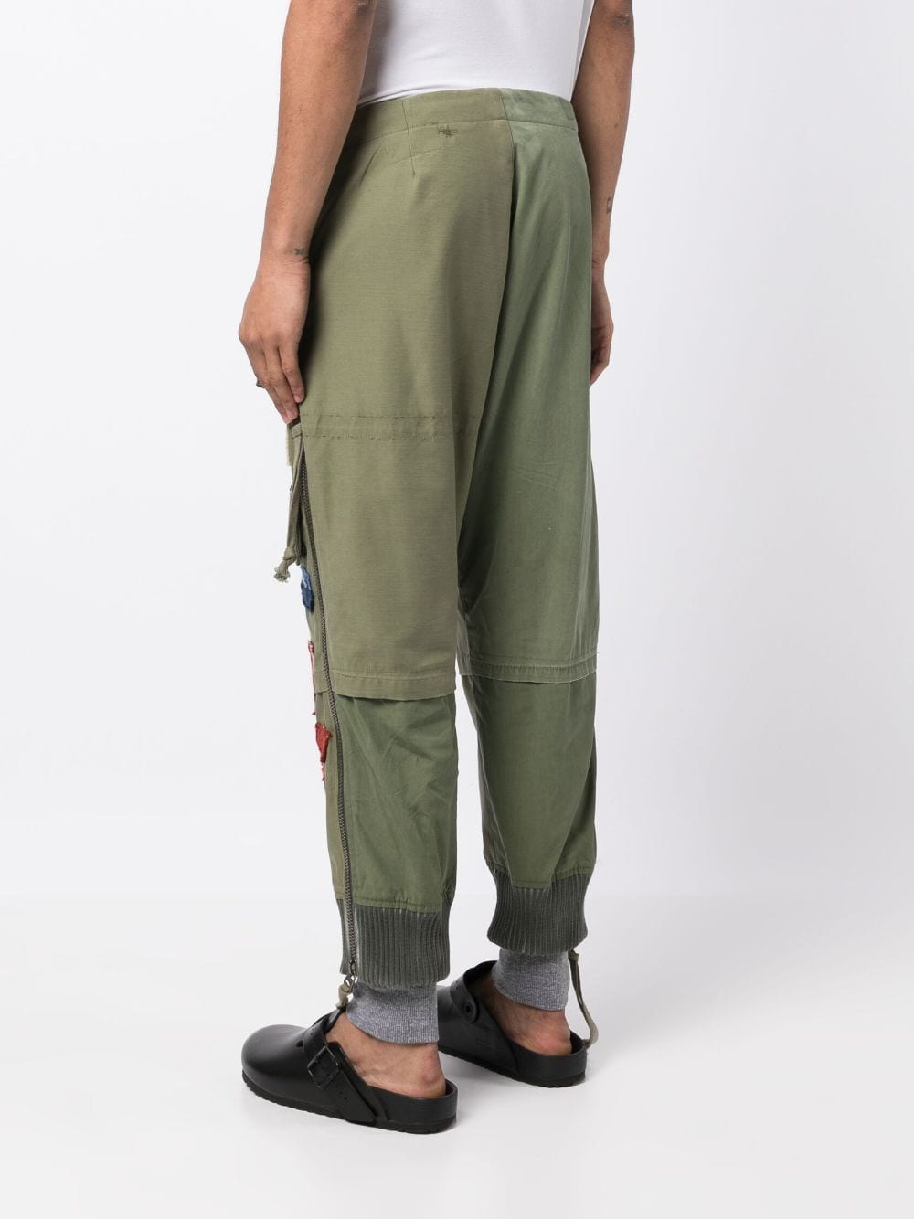 Shop Greg Lauren Floral-patch Track Pants