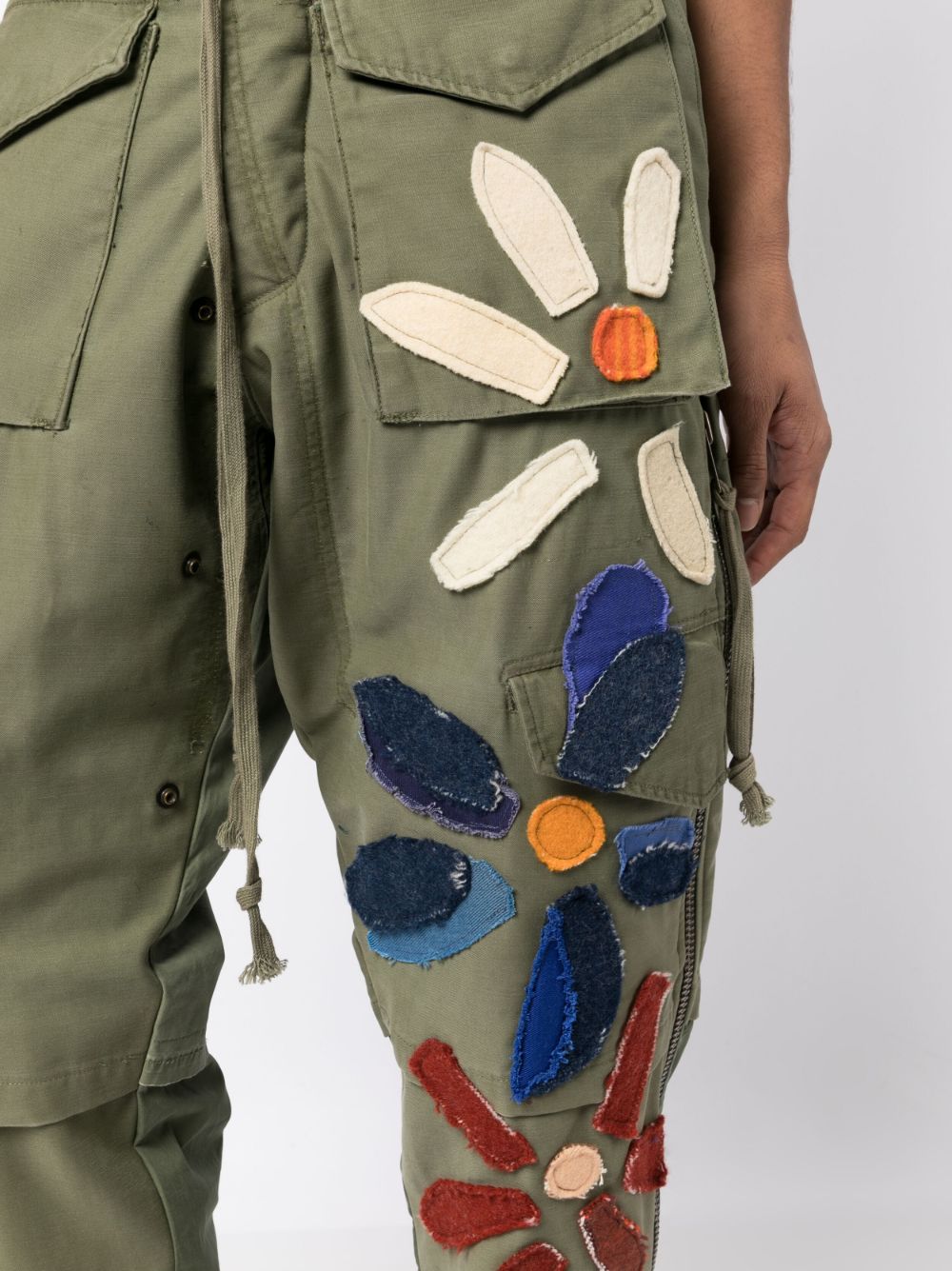 Shop Greg Lauren Floral-patch Track Pants