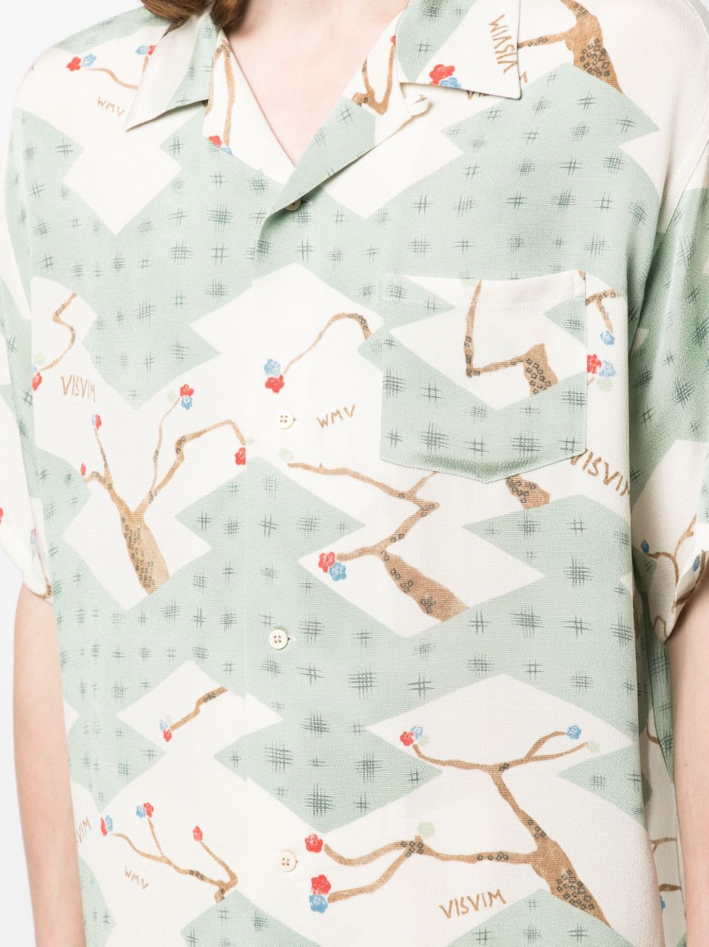 Shop Visvim Graphic-print Short-sleeve Shirt