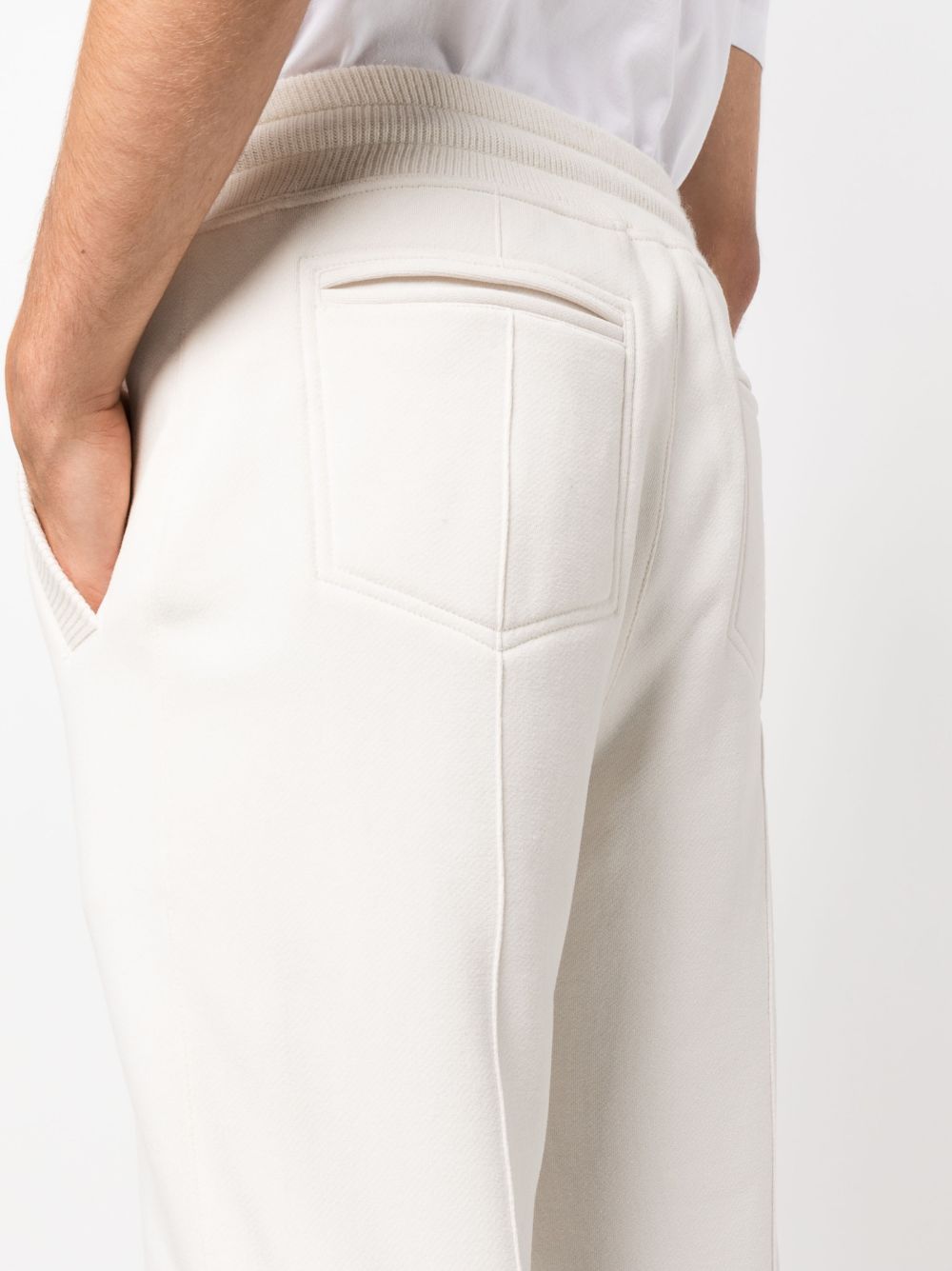 Shop Brunello Cucinelli Drawstring Cotton Track Pants
