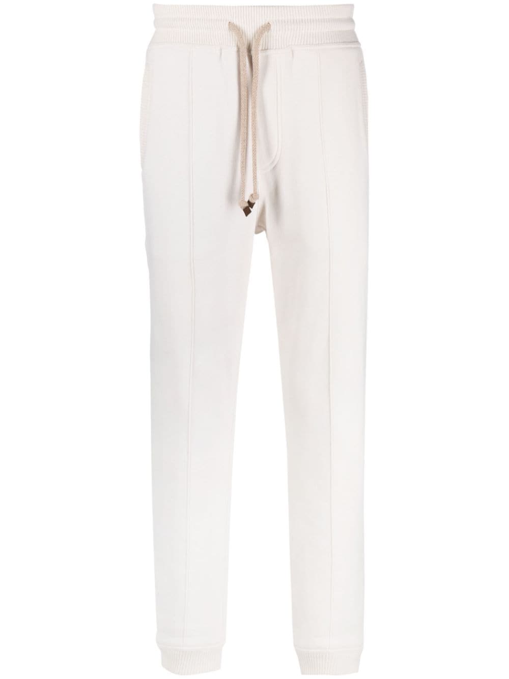 Shop Brunello Cucinelli Drawstring Cotton Track Pants