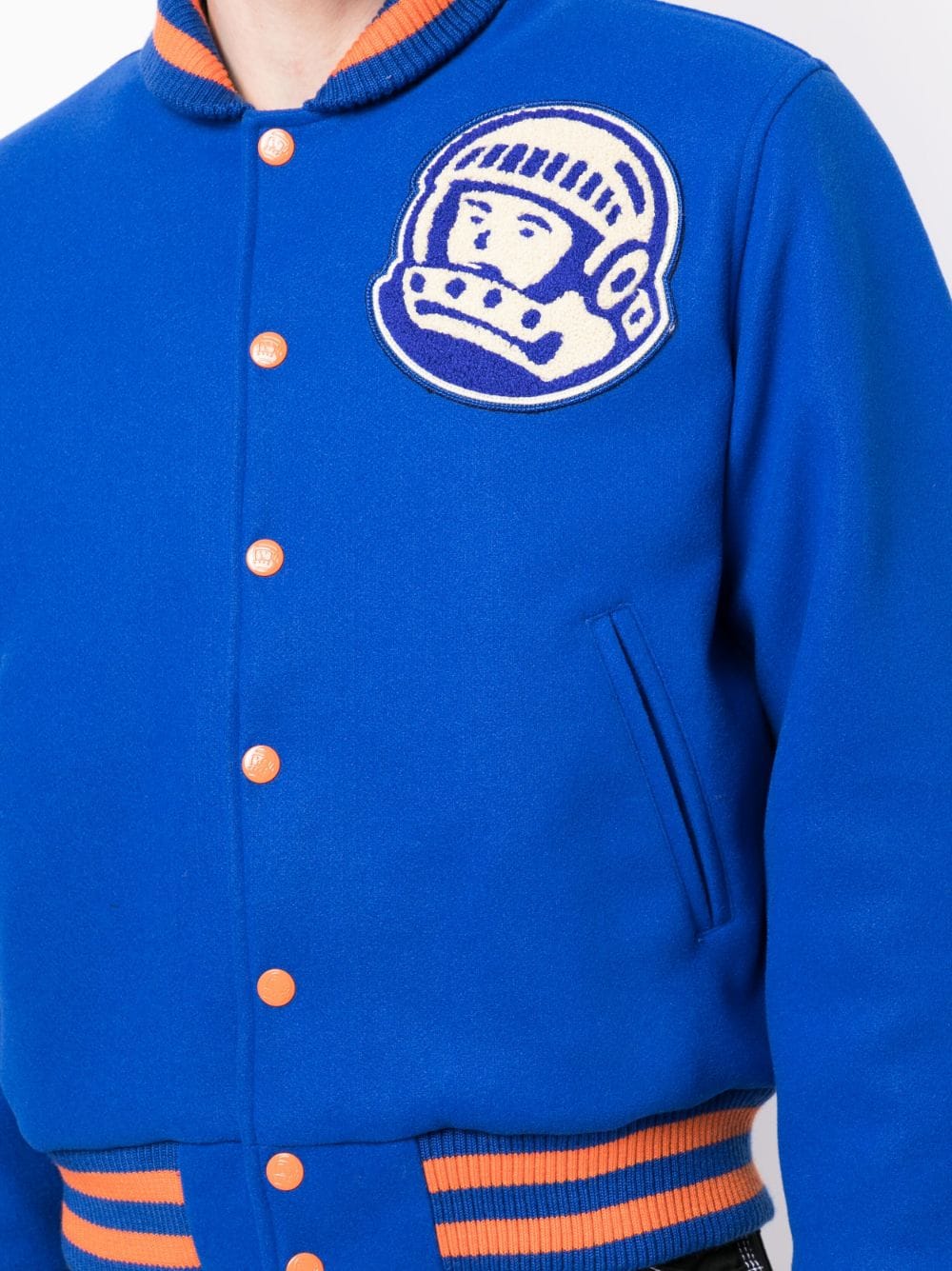 Shop Billionaire Boys Club Logo-patch Striped Bomber Jacket