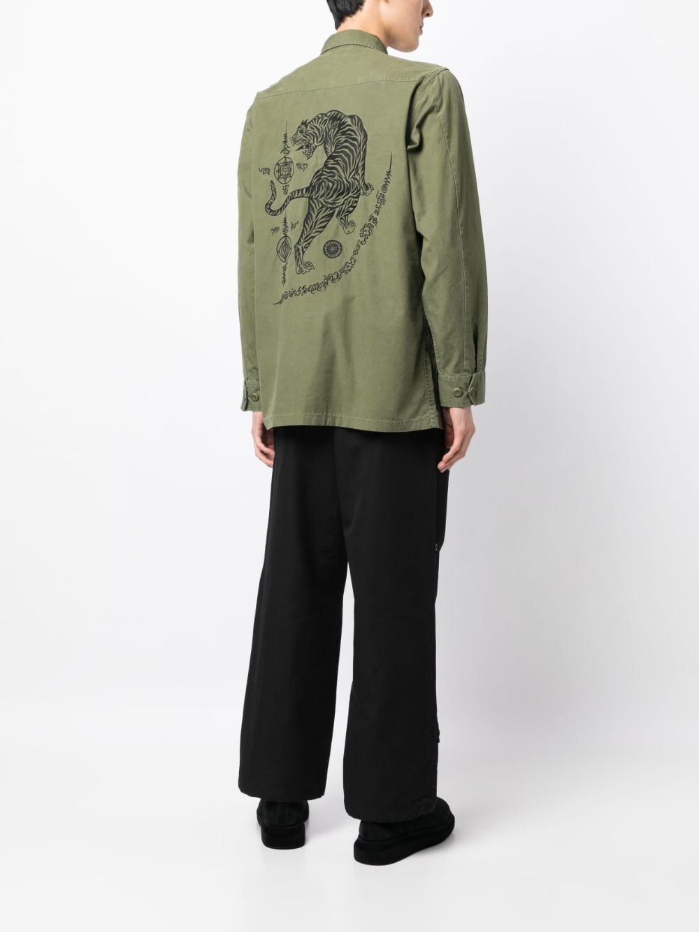 Shop Maharishi Embroidered Long-sleeved Parka