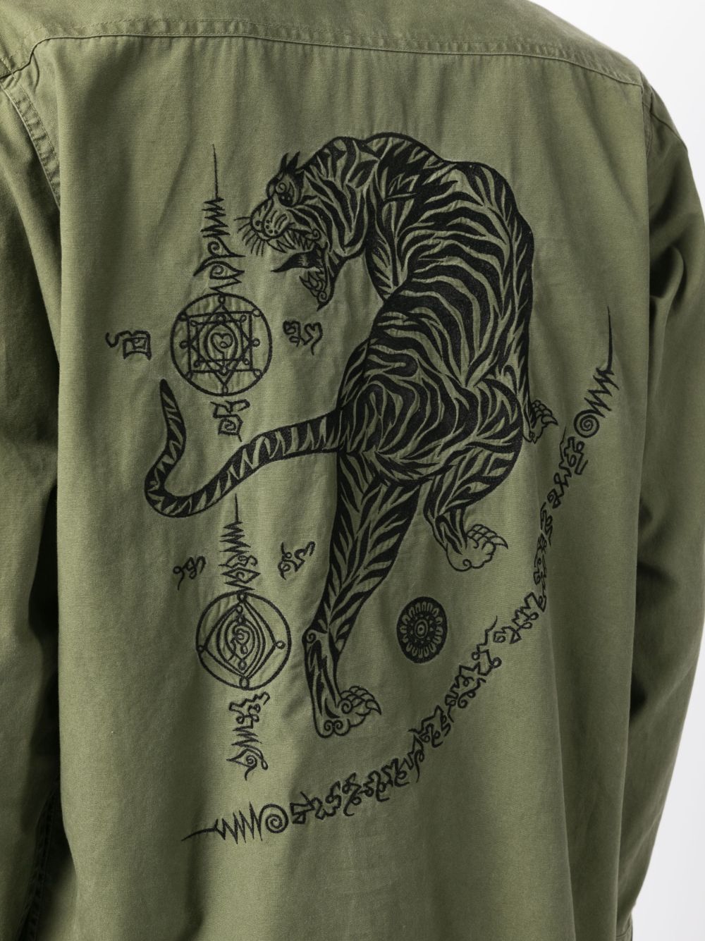 Shop Maharishi Embroidered Long-sleeved Parka