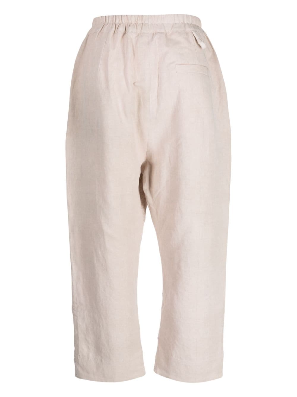 Shop By Walid Gerald Linen Cropped Pants