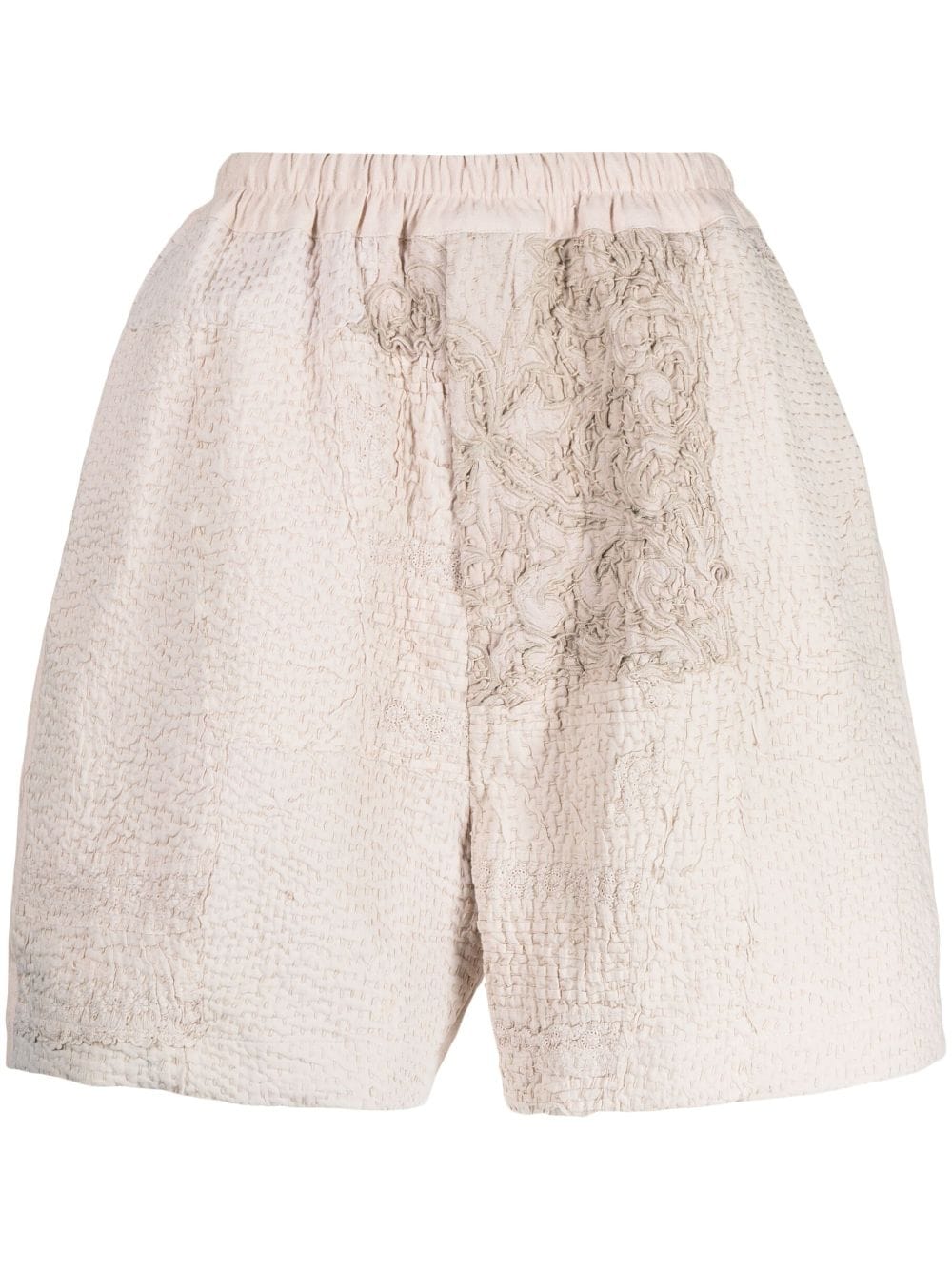 Shop By Walid Embroidered-patchwork Bermuda Shorts