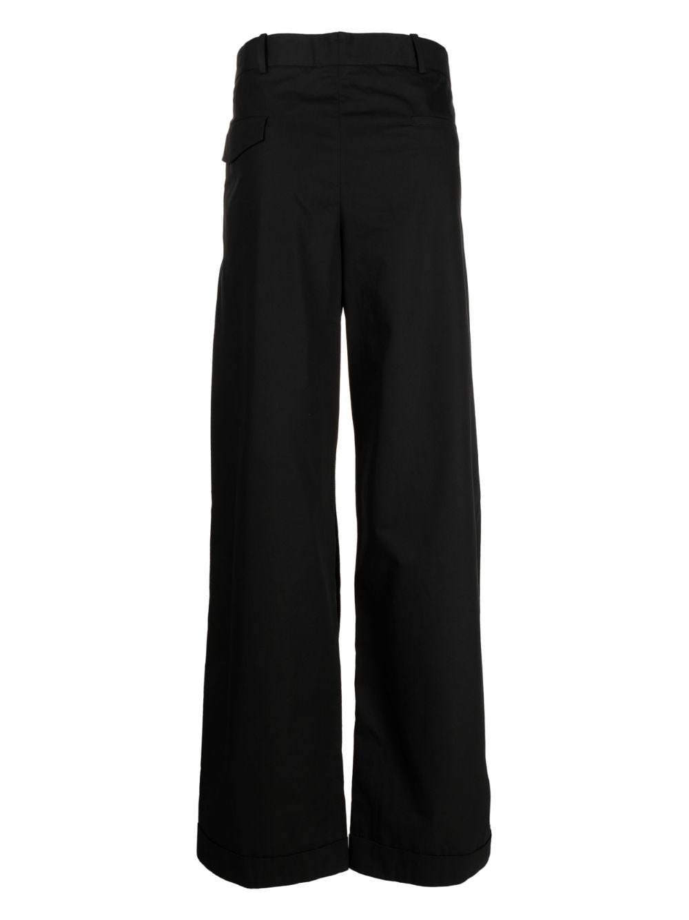 Shop Ann Demeulemeester Leon Mid-rise Wide-leg Trousers