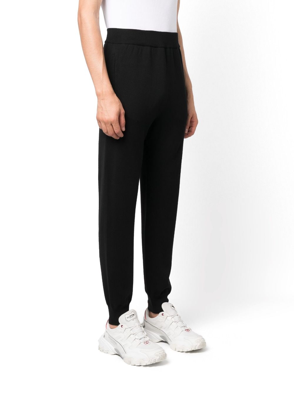 Shop Givenchy Intarsia-knit Logo Track Pants