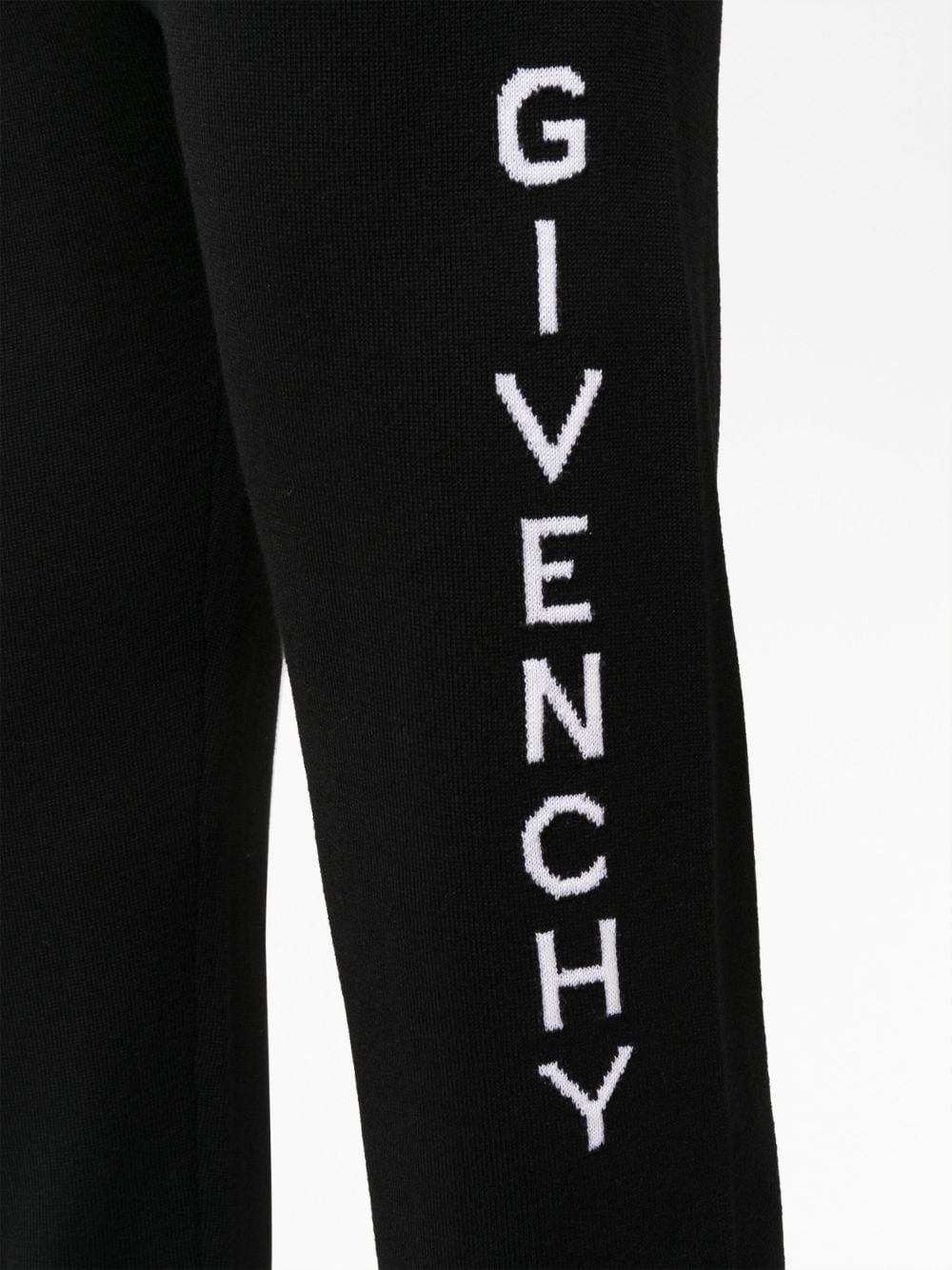 Shop Givenchy Intarsia-knit Logo Track Pants