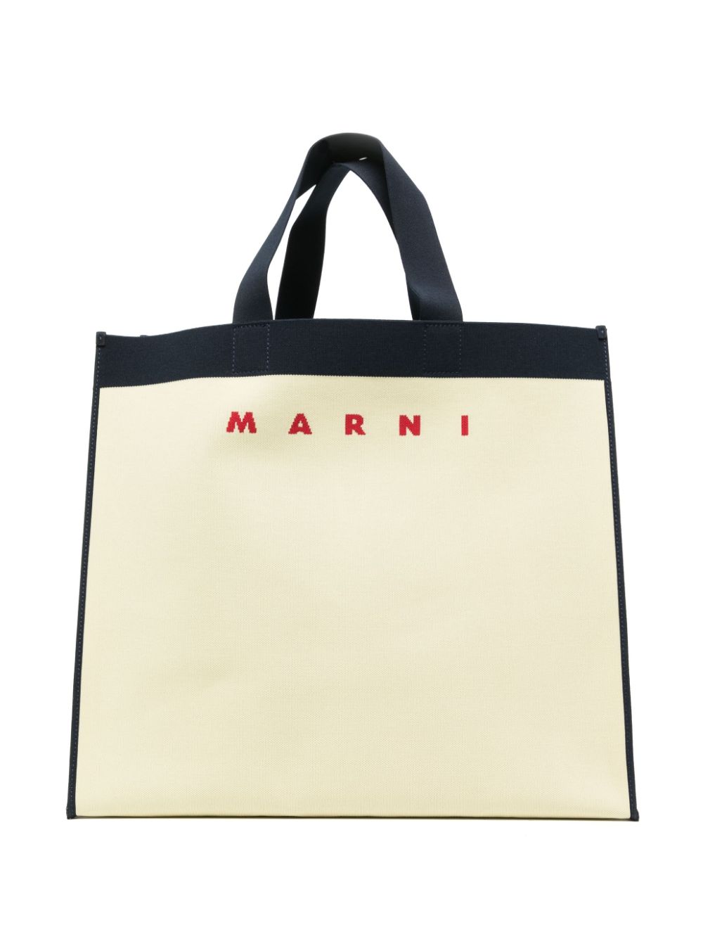 Shop Marni Logo-jacquard Cotton Tote Bag