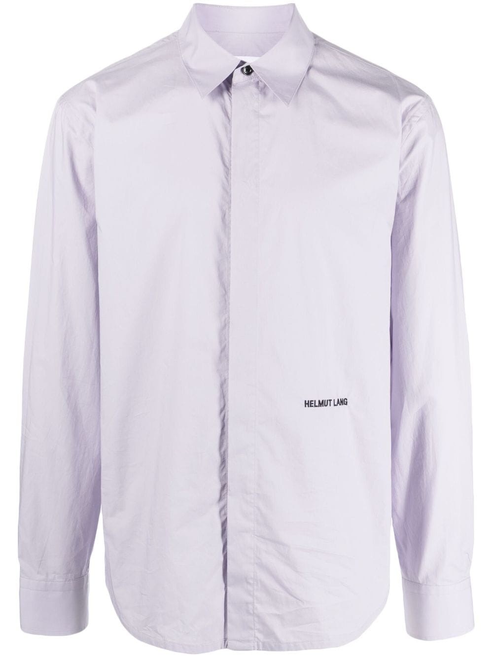 Shop Helmut Lang Embroidered-logo Cotton Shirt