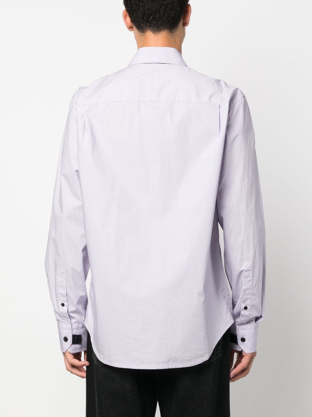 Shop Helmut Lang Embroidered-logo Cotton Shirt