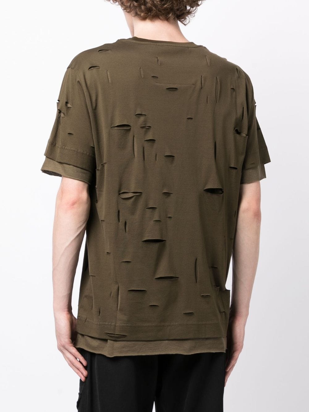 Shop Givenchy Logo-print Distressed Cotton T-shirt