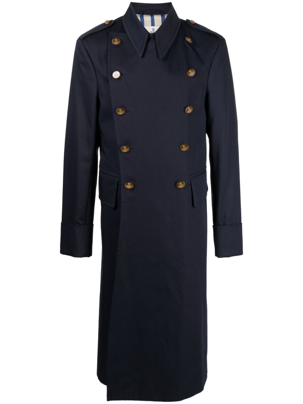 Shop Vivienne Westwood Double-breasted Organic Cotton Coat