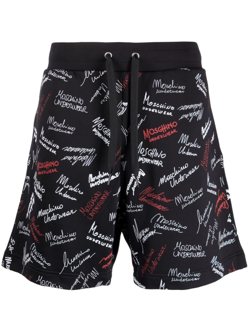 Shop Moschino Logo-print Drawstring Shorts