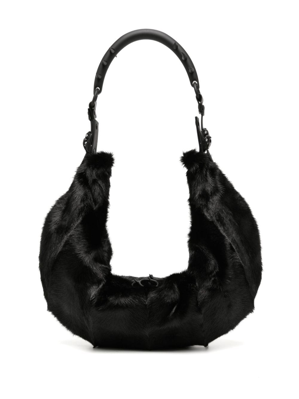 Shop Innerraum Half Moon Faux-fur Shoulder Bag