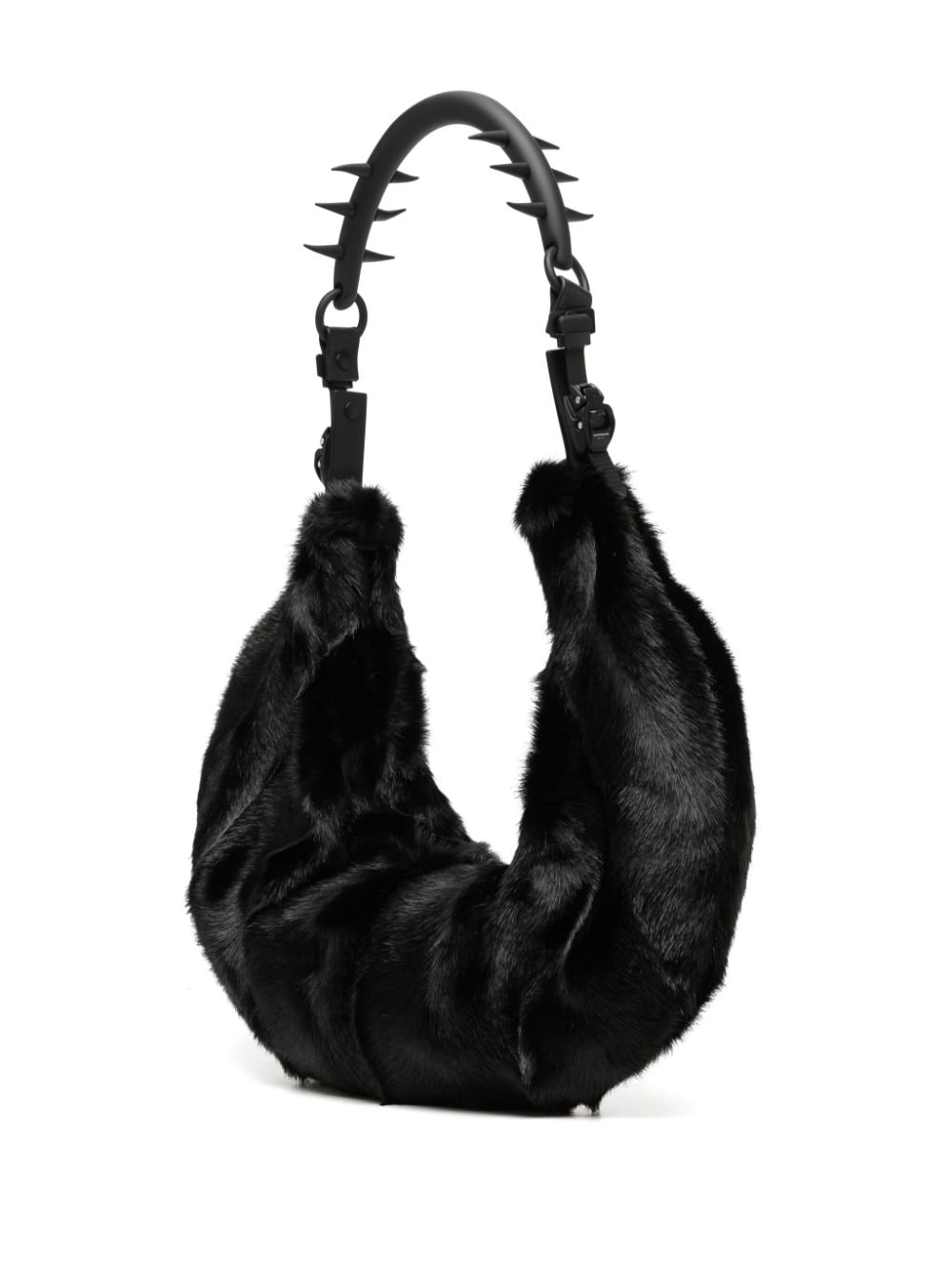 Shop Innerraum Half Moon Faux-fur Shoulder Bag