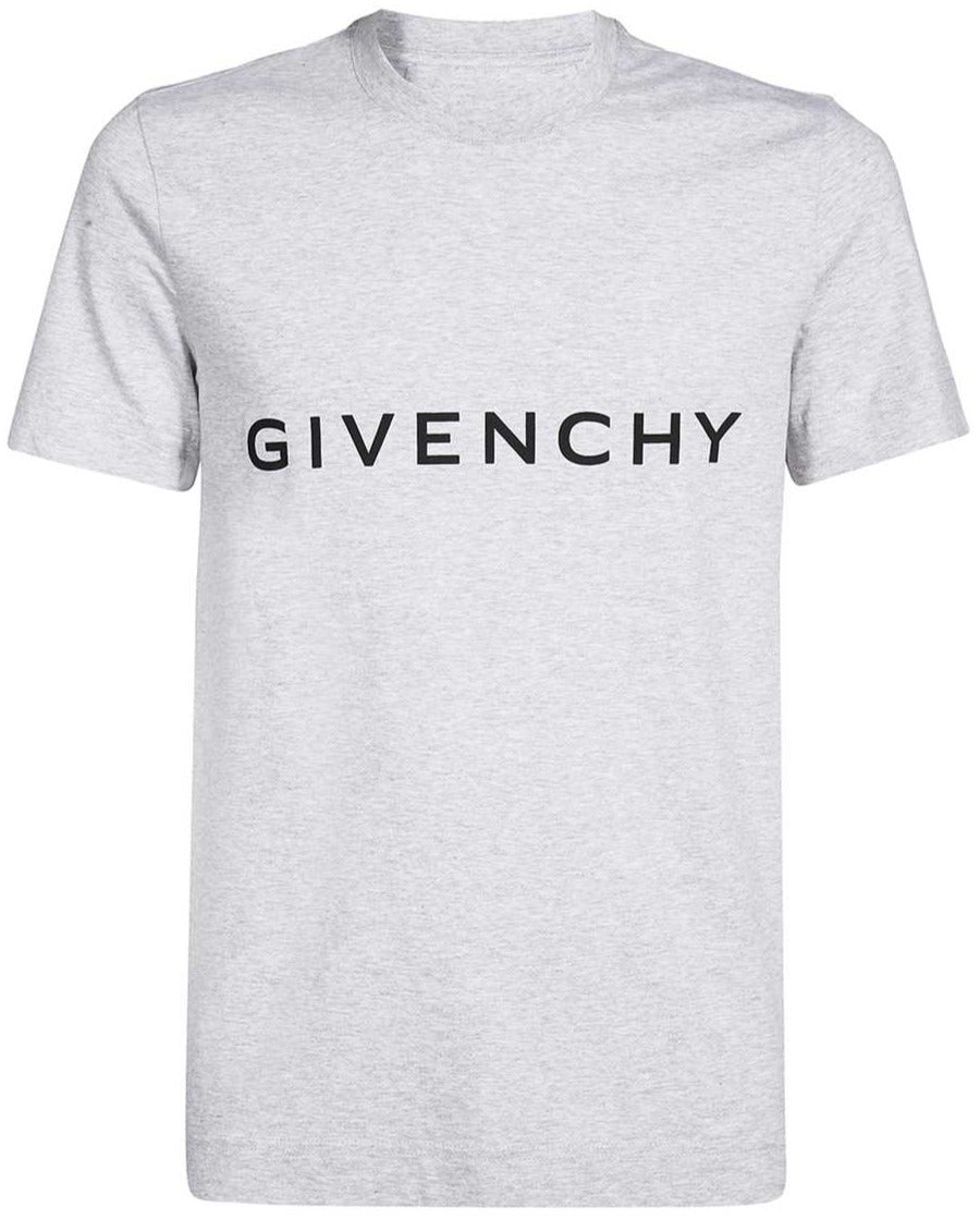 Shop Givenchy Grey Logo T-shirt