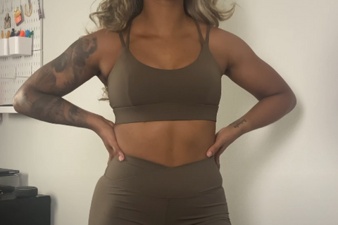 Autryana McGee is trying STRAPPY BACK SPORTS BRA