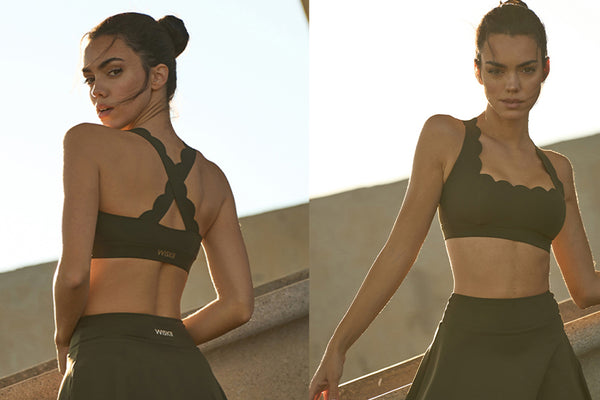 cross back sports bra