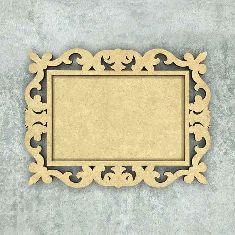 Ornate Rectangular Frame With Backplate