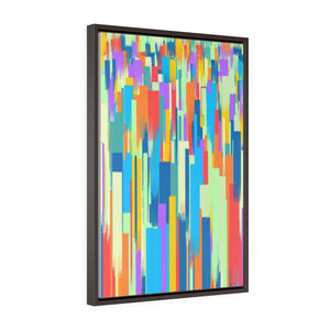 GenArt Streaking Swirly 2 Vertical Framed Premium Gallery Wrap Canvas