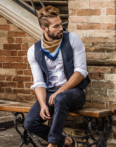 mens italian silk neckerchief
