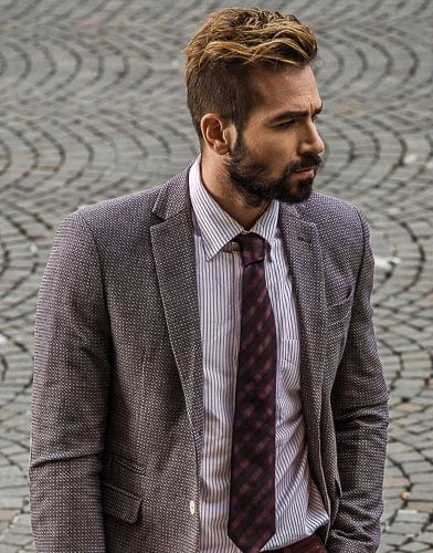 striped italian silk necktie